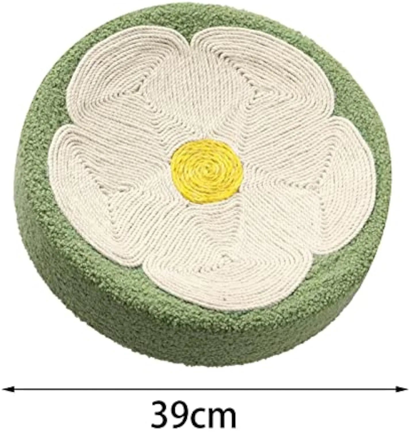 Green round sisal cat scratching bowl lounge bed for scratching and sleeping