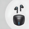 Grey QCY G1 wireless Bluetooth gaming headset with charging case and ear tips.