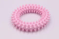 Blue TPR spiky circle ring dog chew toy for dental cleaning and bite training.