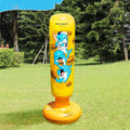 Yellow hamburger inflatable boxing column standing vertically at 120cm tall