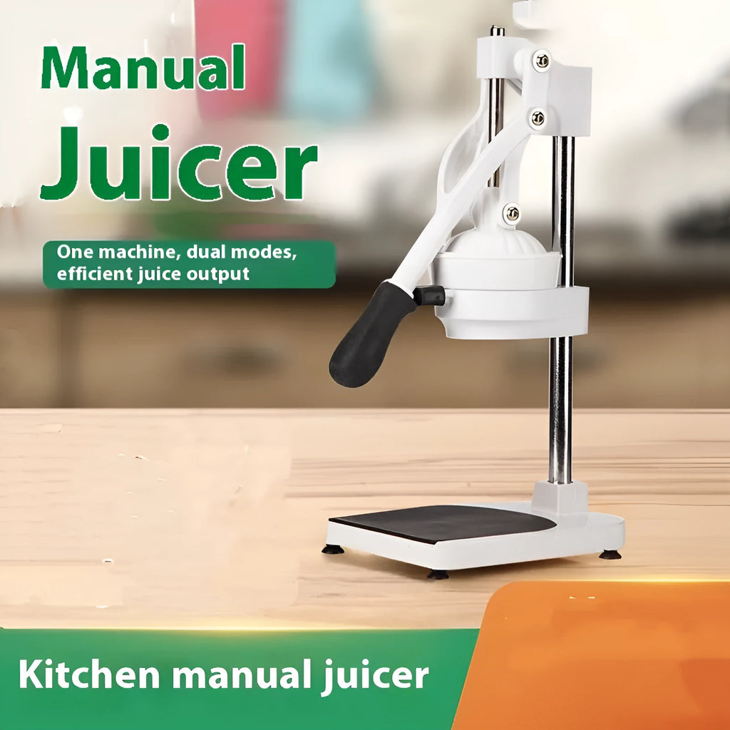 480cm manual orange juicer in modern simplicity style, shown with stainless steel or white nylon construction.