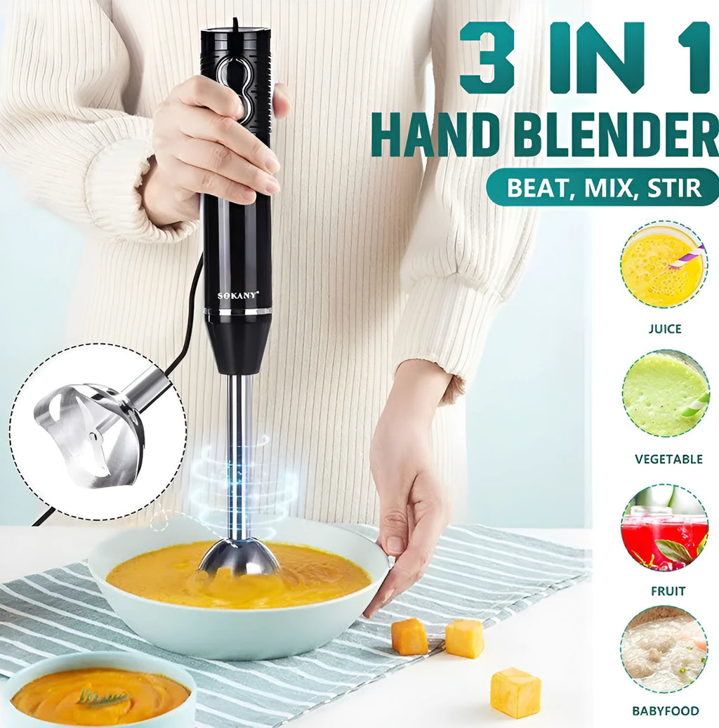 Multi functional 300W black electric juicer blender mixer for kitchen use with EU plug