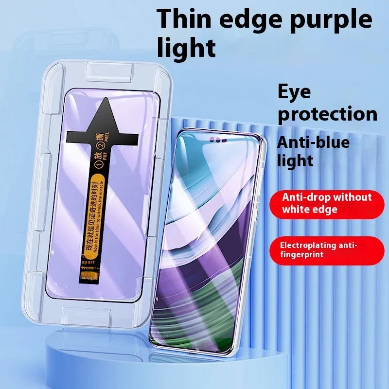 Curved edge glue tempered glass screen protector for Huawei Mate and P series, with HD and anti-peep options