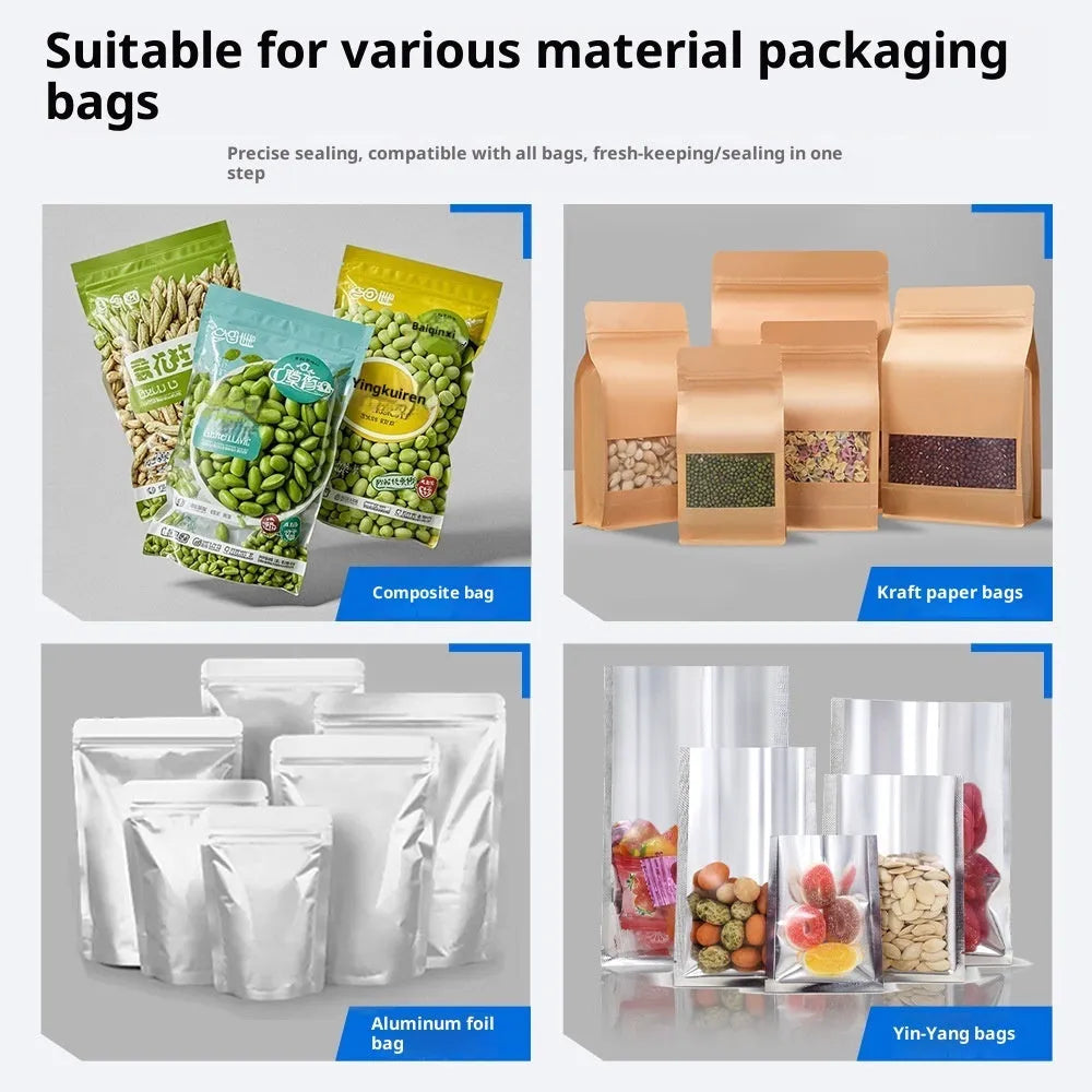 FR-900 vertical automatic continuous sealing machine for plastic Kraft foil vacuum bags, 820 x 385 x 310 mm