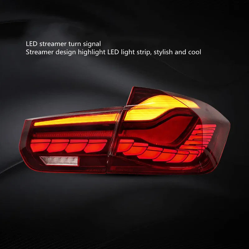LED car taillight assembly for BMW 3 Series F30 F35, 12V 20W, red or brown mirror cover, left or right side