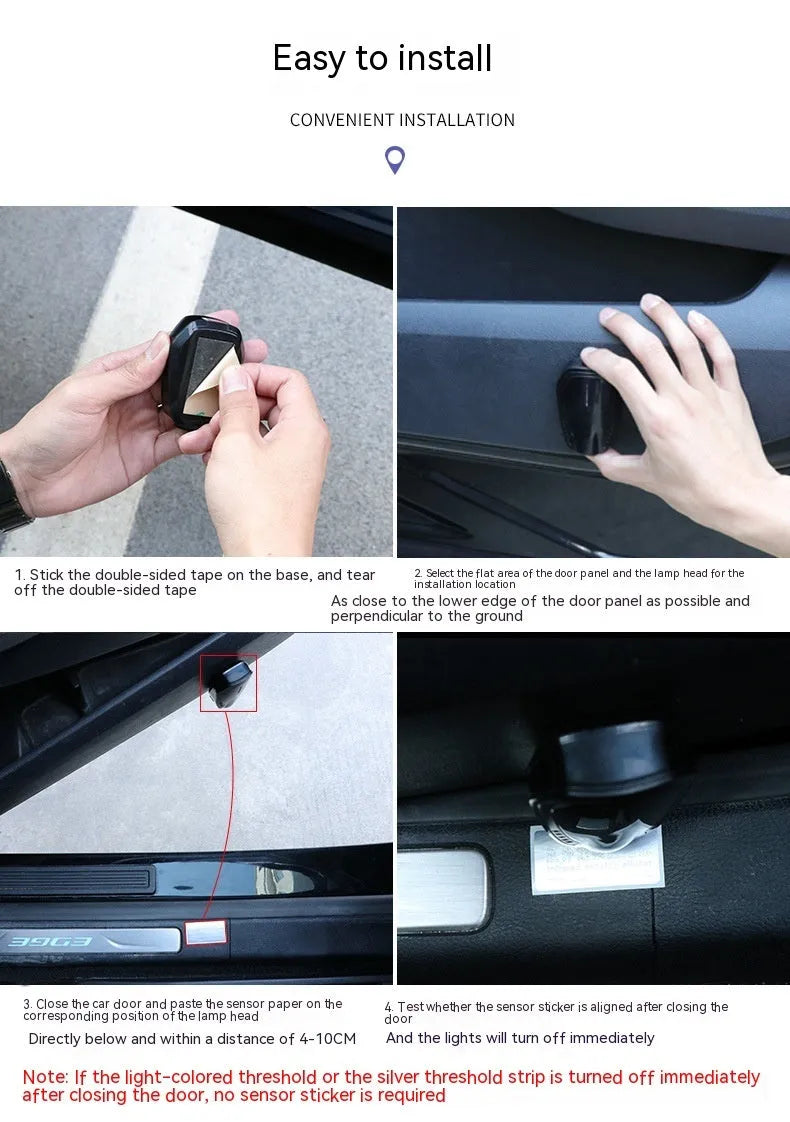 Bright black car atmosphere light laser projector, F2 courtesy lamp, 5V 5W 1A, ABS housing