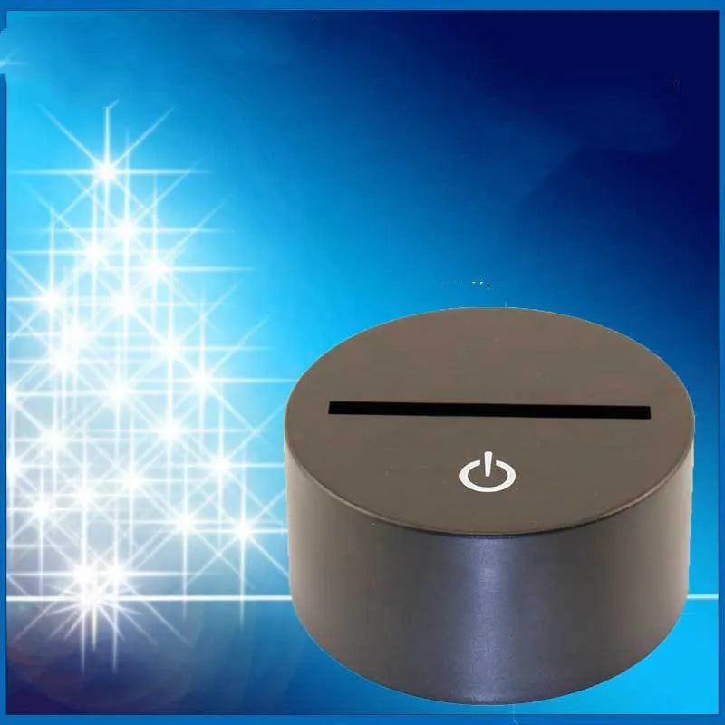 LED night light with acrylic shade, USB power base, and press or touch control