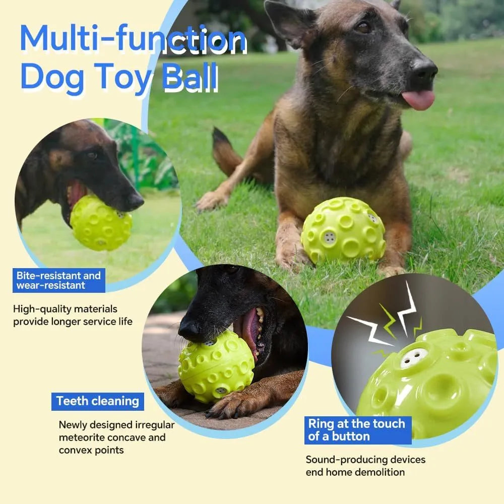Colourful durable dog chew ball with a bumpy texture for aggressive chewers.