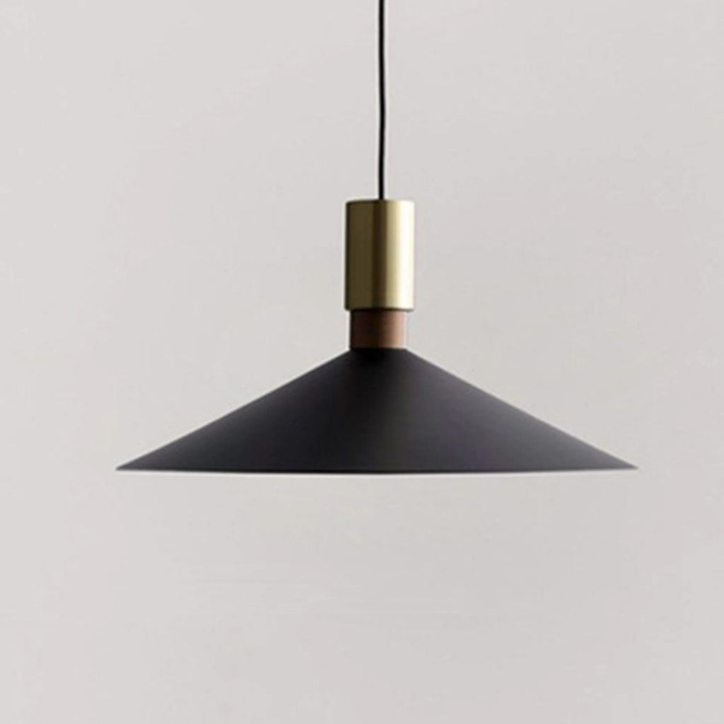 Minimalist single-headed round bar dining table lamp in iron, shown in a grey finish.