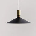 Minimalist single-headed round bar dining table lamp in iron, shown in a grey finish.