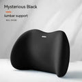 Car seat lumbar support pillow and headrest pillow set in memory foam with milksilk cover.
