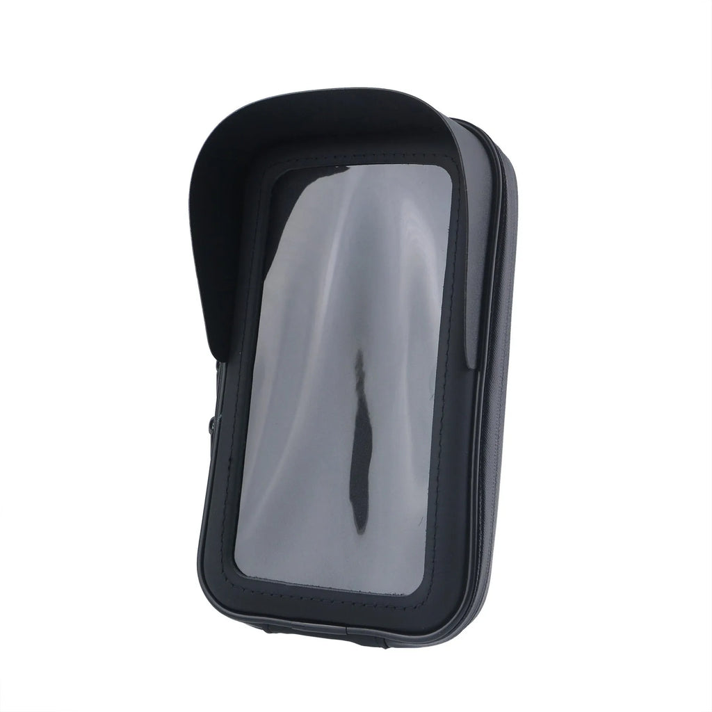 XL 6.5-inch bicycle waterproof phone bag with PU leather construction mounted on handlebars