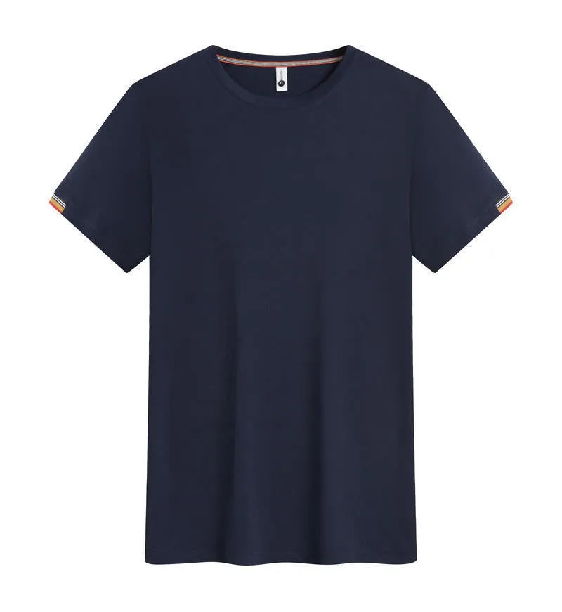 Men's round neck ice fibre pullover work shirt in multiple colours on a size chart