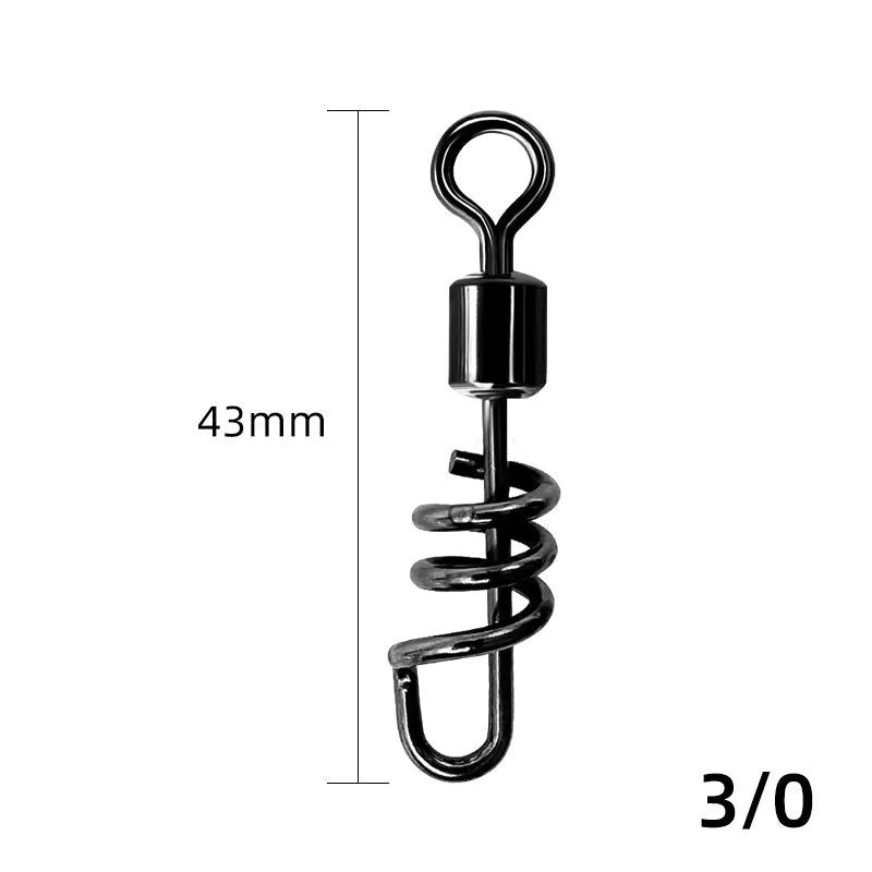 Stainless steel fishing swivel connector with 8-shaped rings in multiple sizes
