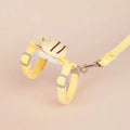 Adjustable bee shape cat harness and leash set in blue colour for outdoor pet walking