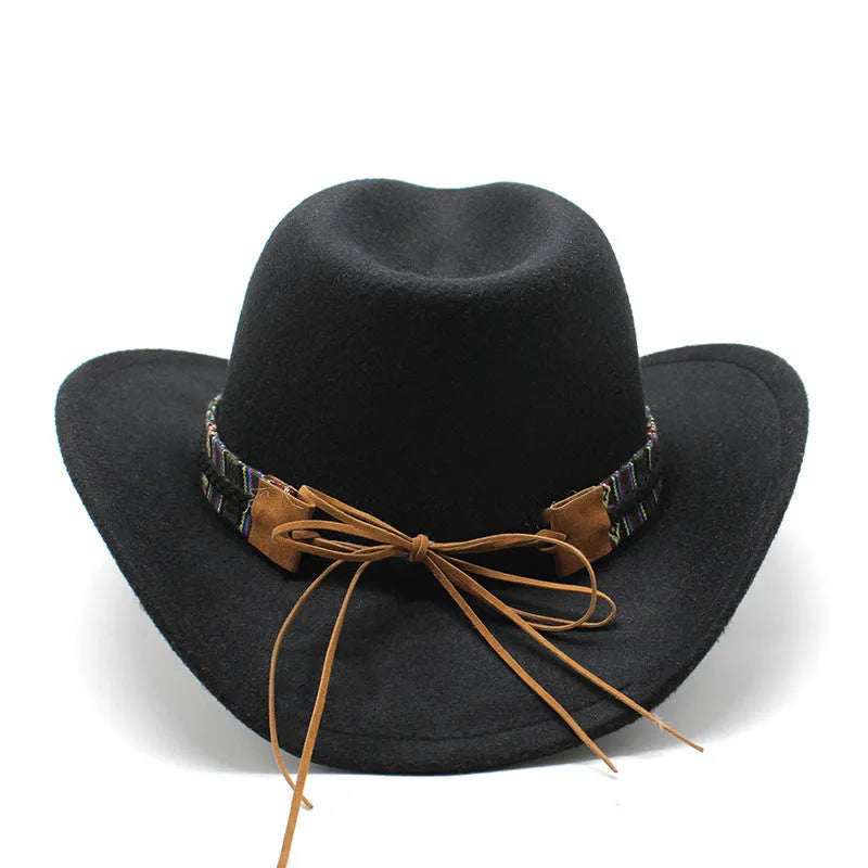 Western cowboy hat with a bell crown in Army Green colour, shown from the side on a wooden background.