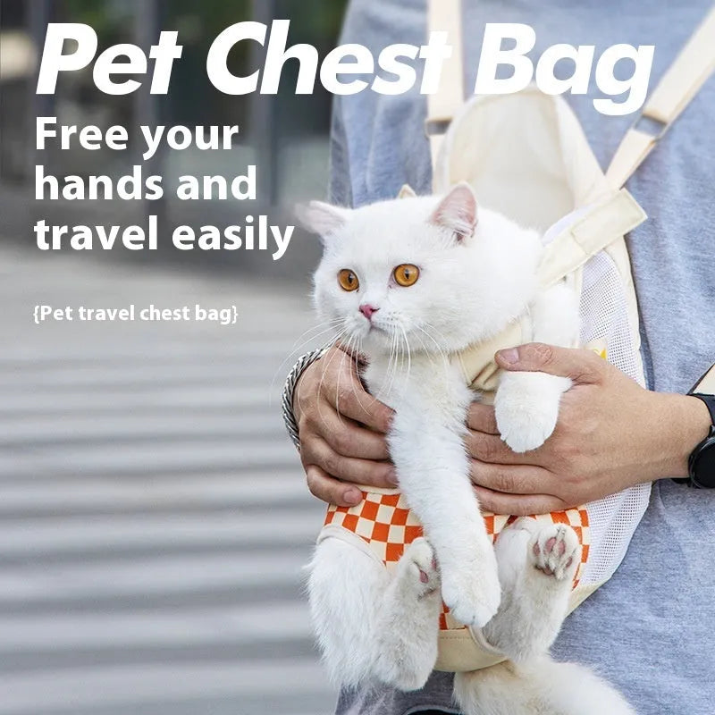 Soft polyester canvas pet backpack carrier for cats and small dogs in multiple colour options