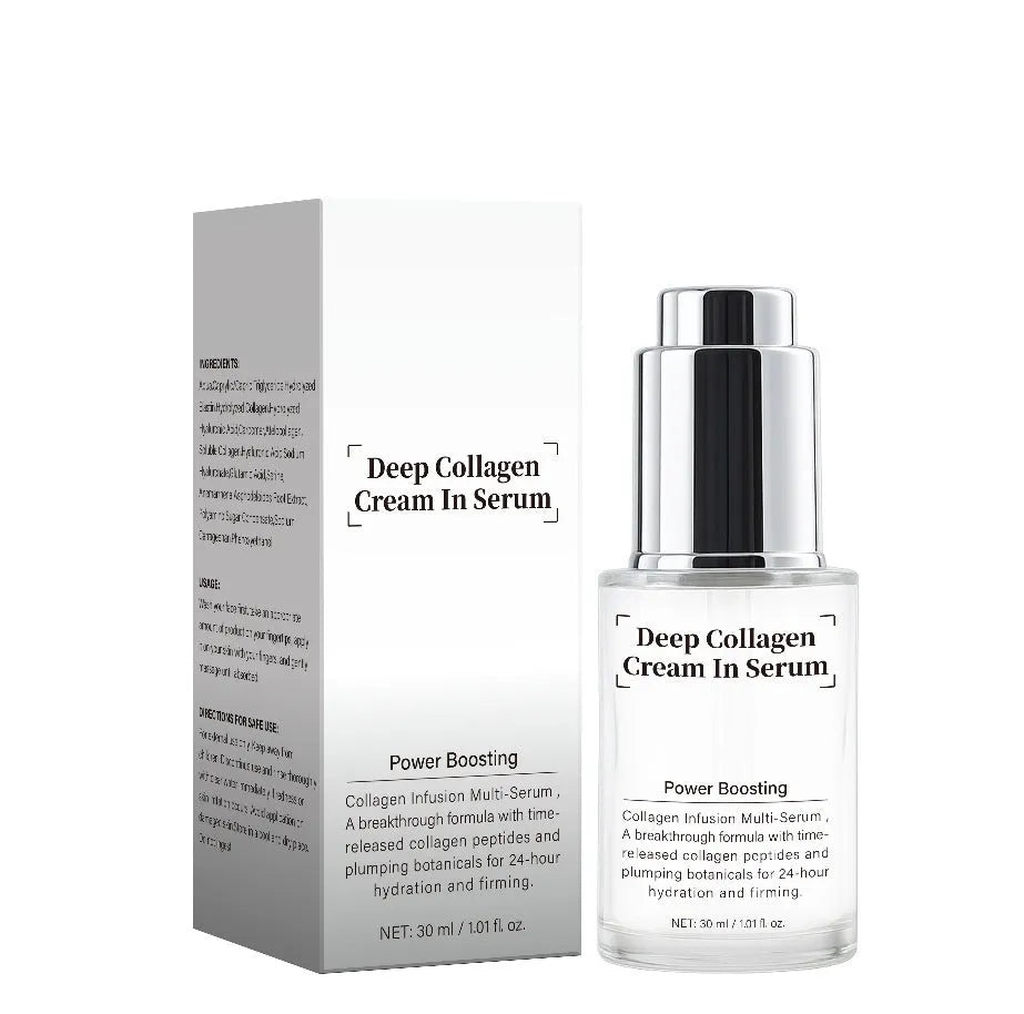 Deep Collagen Cream 30ml tube face moisturiser for hydration and anti-ageing