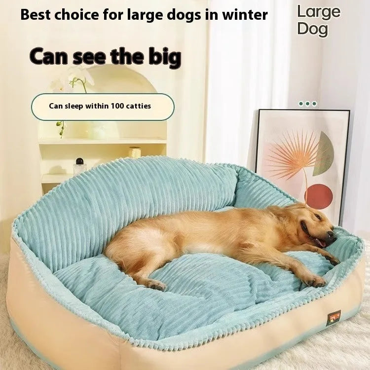 Morandi colour washable pet sofa bed with removable cover in two sizes for dogs and cats.
