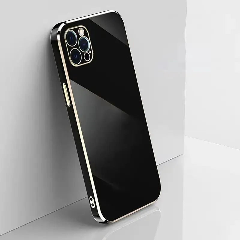 Electroplating TPU phone case for Apple iPhone 12 13 14 15 in black