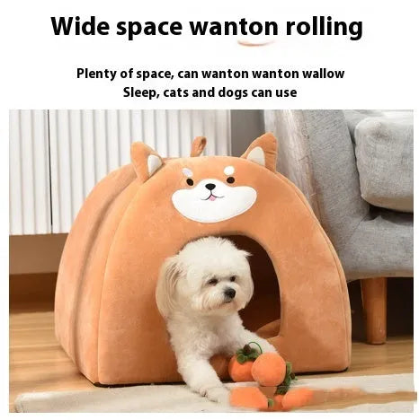 Machine washable cloth pet bed for cats in small medium large sizes