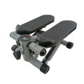 Silver grey hydraulic mini treadmill for home waist slimming fitness.