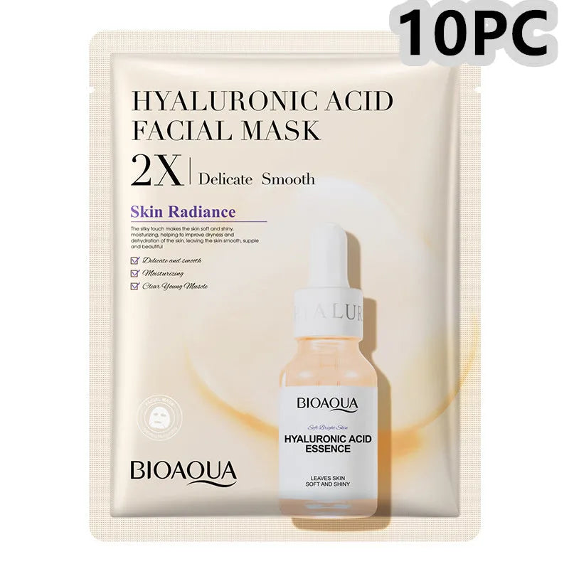 Collagen and hyaluronic acid face sheet mask set with 30g gel formula