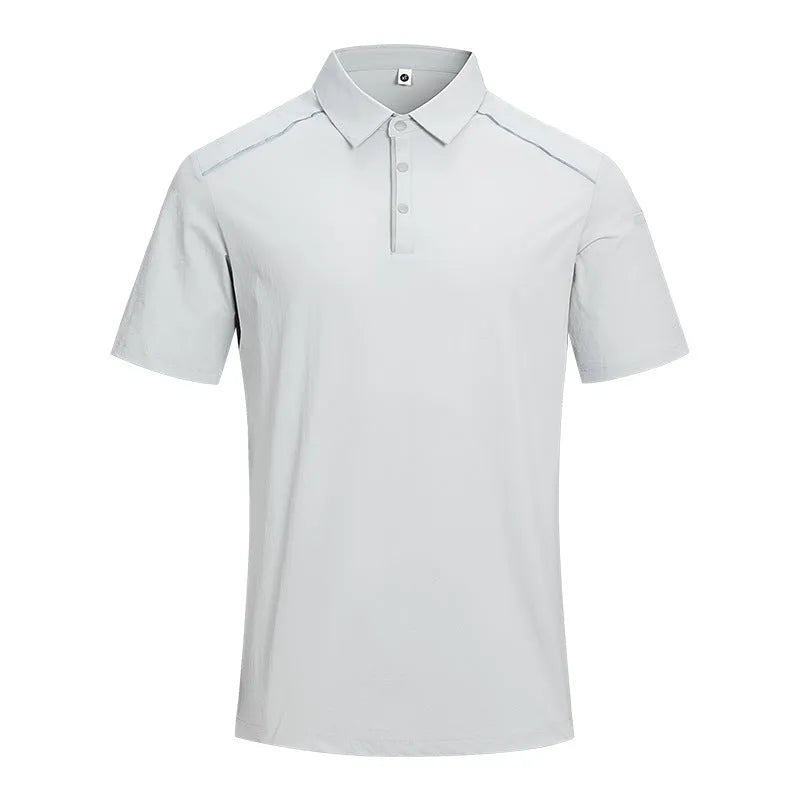 Men's short-sleeved polo shirt in a solid colour with a regular fit and side slit detail.