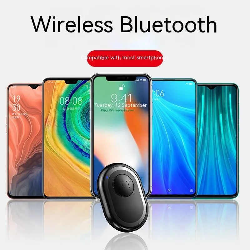 Wireless Bluetooth remote self-timer control for smartphone photography in black colour