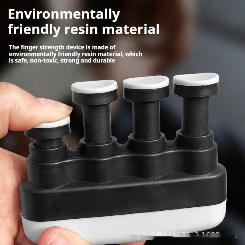 Finger strength trainer PP material 9x2x7cm in all black colour