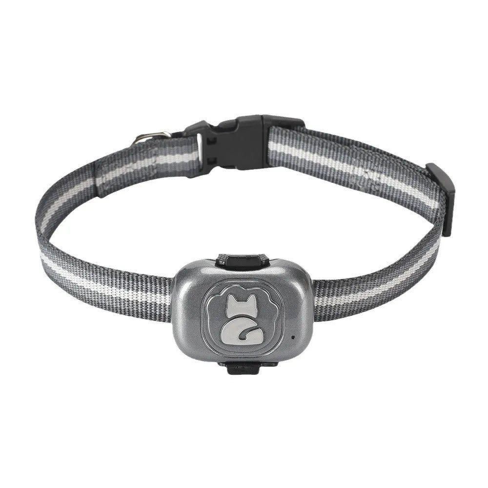 Black pet GPS locator tracking device with hanging rope for attachment to pet collars