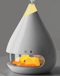 Square desktop flame humidifier with colourful 3D flame effect and crystal salt stone