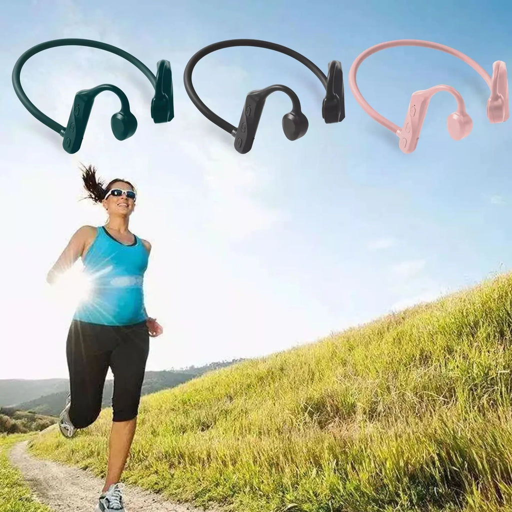Wireless sports headphones neck-hanging Bluetooth 5.0 with mic in Black, Green, Pink colour options