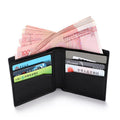 Pearl fishskin leather wallet in horizontal square shape with sewing thread detailing