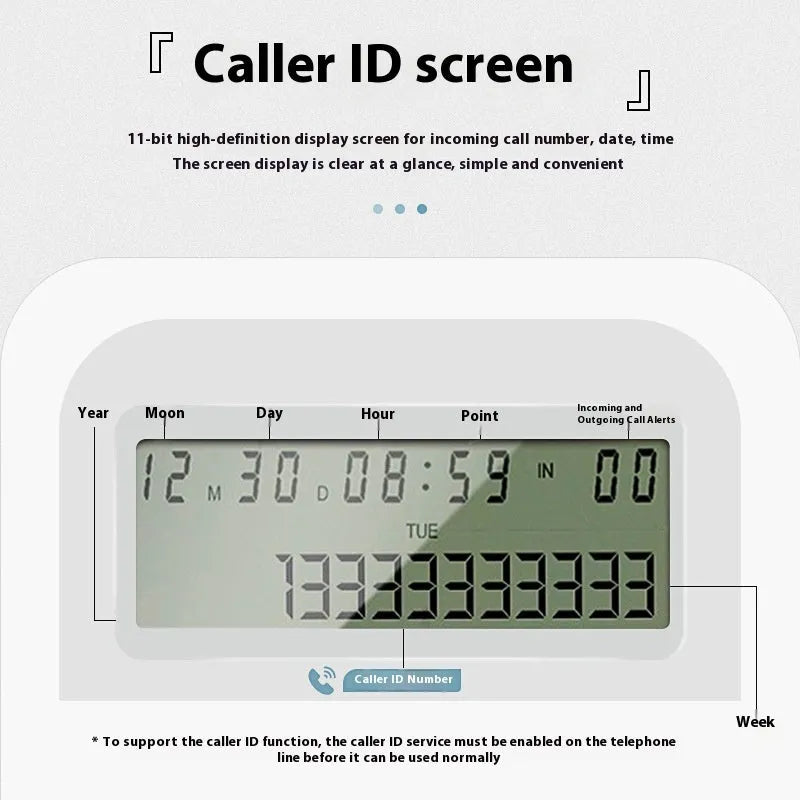 Digital wireless DECT phone for business and home office, table or wall mountable, plug-in handset with loud calls