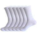 Mid-calf length sports socks in black, white, and grey colours