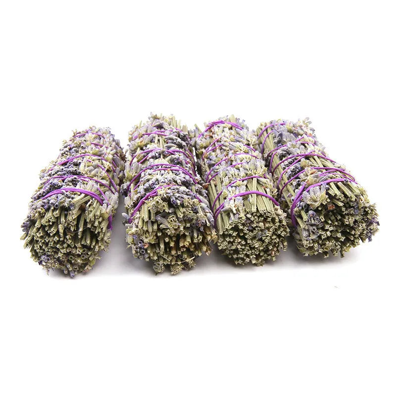 A 4-inch long lavender-scented dried flower aromatherapy stick for fresh air.