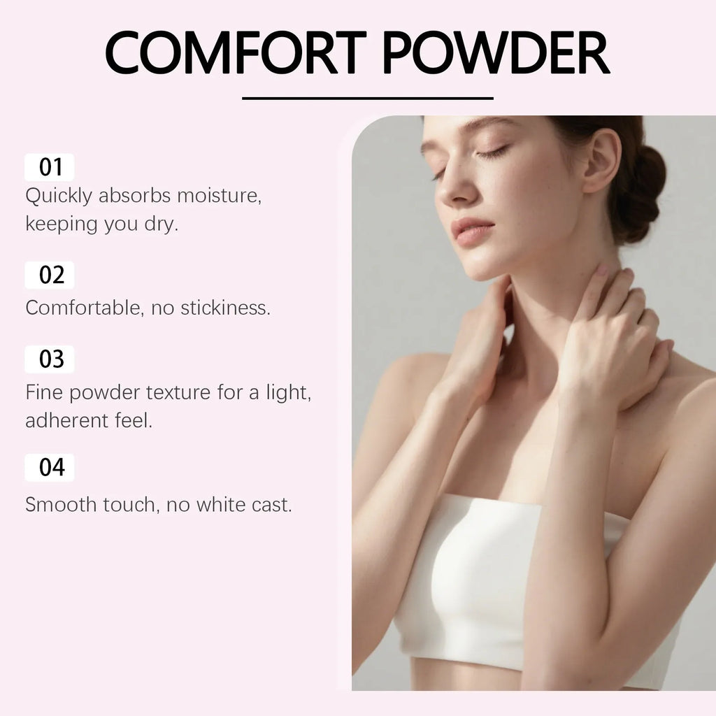 Large capacity talcum powder 100g container for dry skin care family universal use