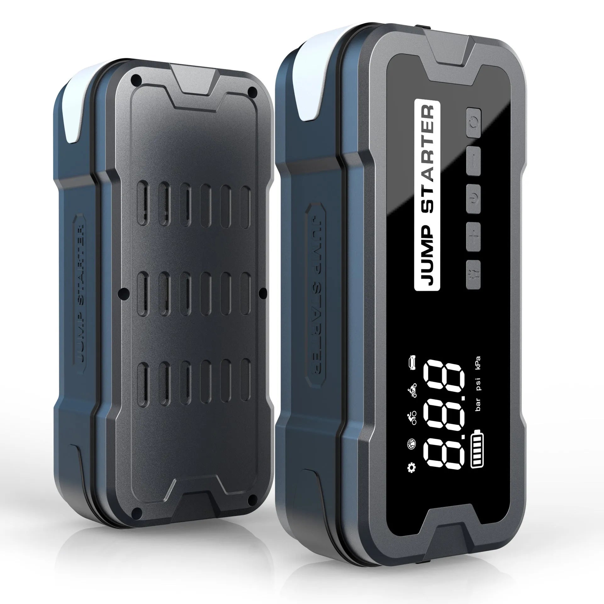 CY53 model black portable car jump starter power bank with digital screen and air hose