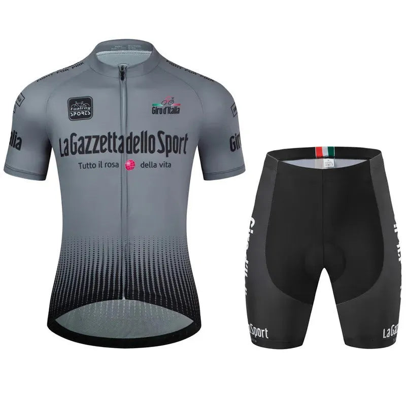 Polyester cycling short sleeve suit for road bike summer riding in various colour options