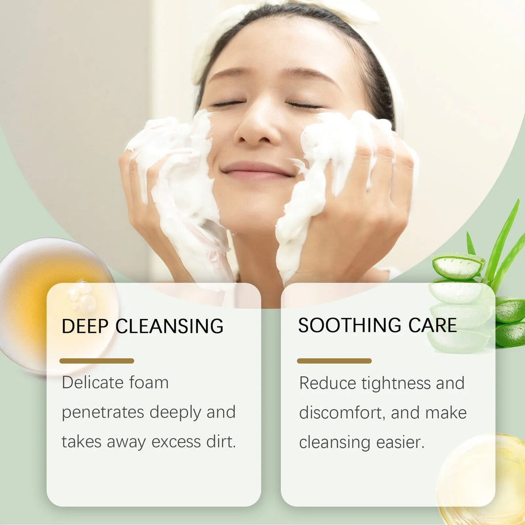 Centella Asiatica Soothing Facial Cleanser 120g container with plant extracts