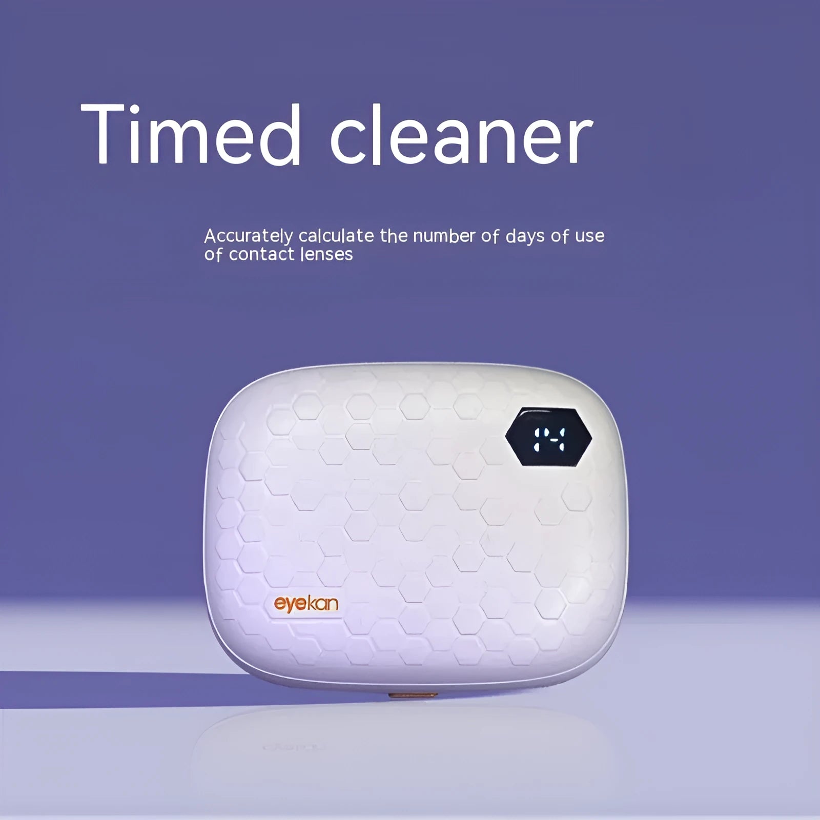 Automatic ultrasonic cleaning machine for glasses in pearl white, blue, or pink.