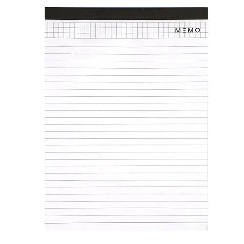 A4 tearable notebook with grid-lined paper and wireless adhesive binding