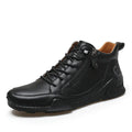 Men's casual ankle boots high top rubber sole lightweight shock absorption brown green black
