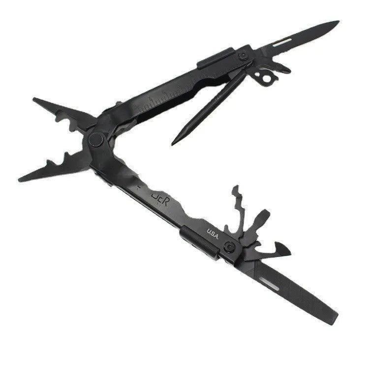 Multifunctional 2cr13 stainless steel telescopic pliers with blade length 3.8cm full length 168mm in black colour
