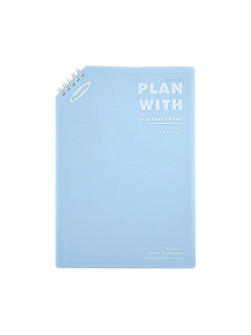 A5 and B5 student draft notebooks with white and blue plaid covers from the artsy Ins style salt series