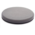 Car seat cushion with 360-degree rotating base on a short plush cloth cover.