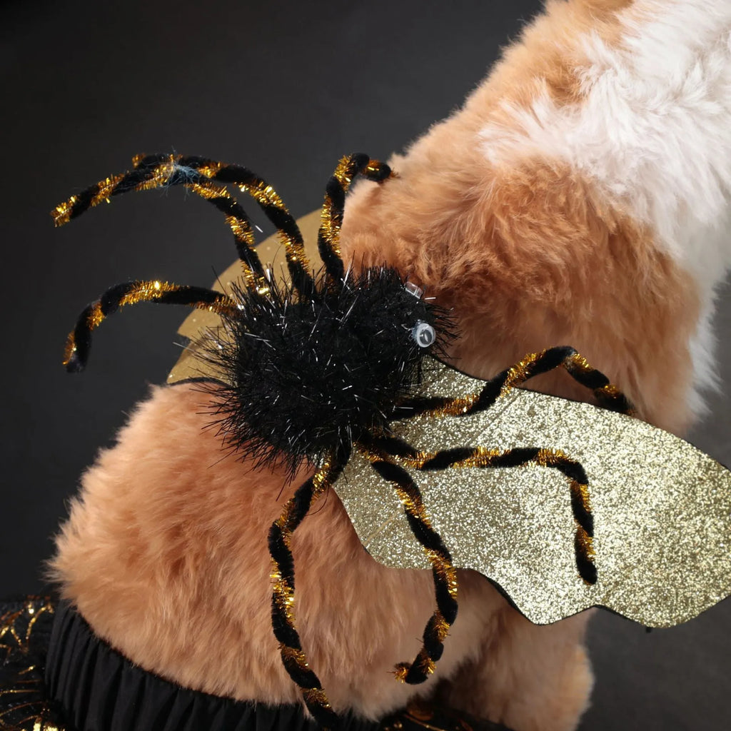 A solid-colour polyester dog suit costume for Halloween, shown in size L.