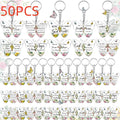 Acrylic key pendants for Easter Halloween and Christmas festive decor with high transparency