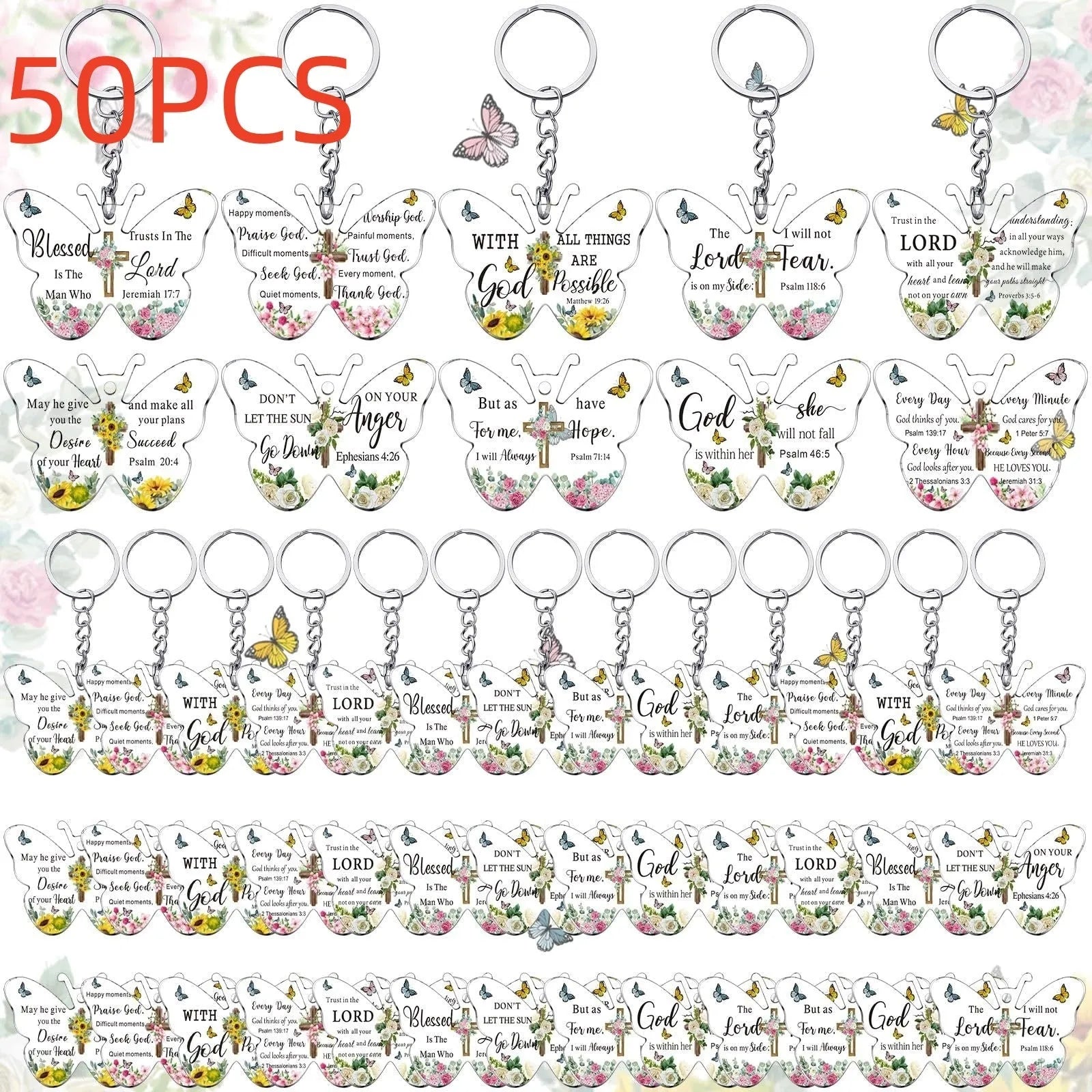 Acrylic key pendants for Easter Halloween and Christmas festive decor with high transparency